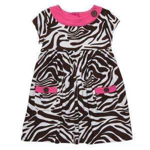  Carters Twirl Zebra Print Dress Brown/Pink 5 Clothing