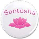 Santosha Contentment Yoga Design with Lotus  Scarebaby Design