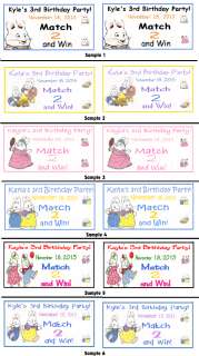 Max and Ruby Scratch Off Tickets  