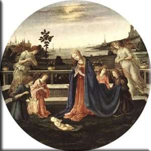  Adoration of the Child 30x30 Streched Canvas Art by Lippi 