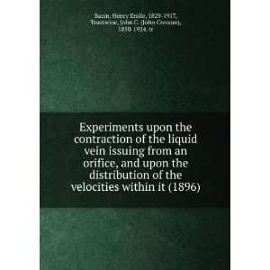   orifice, and upon the distribution of the velocities within it (1896