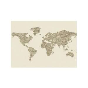  Wallpaper 4Walls Maps One World Brown KP1332