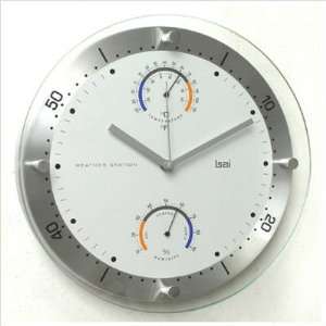  Bai Design 794.WO Timemaster Weather Station Wall Clock in 