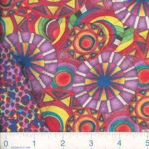  45 Wide Double sided Pre Quilted Fabric Color Vortex By 