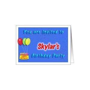  Skylars Birthday, Invitation to the Party Card Toys 