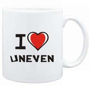  Mug White I love uneven  Adjetives