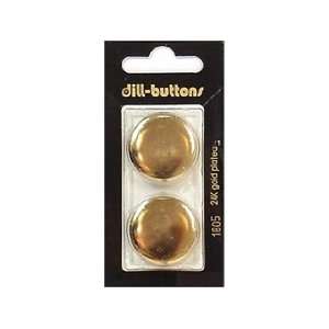  Dill Buttons 25mm Shank Gold Metal 2 pc Arts, Crafts 
