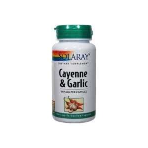  Solaray Cayenne With Garlic 540mg   100 Capsules Health 