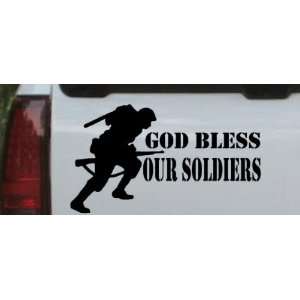 God Bless Our Soldiers Military Car Window Wall Laptop Decal Sticker 
