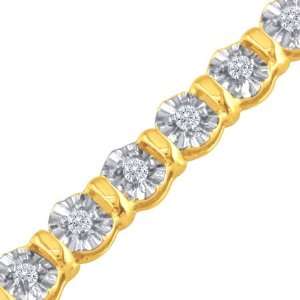 Ladies Diamond Tennis Bracelet In Yellow Gold Jewelry