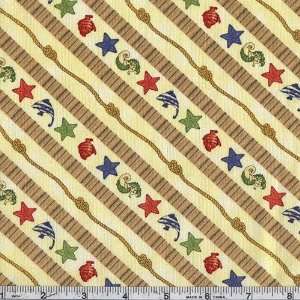   Wide Treasure Bay Fish Multi Fabric By The Yard Arts, Crafts & Sewing