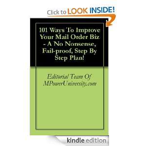 101 Ways To Improve Your Mail Order Biz   A No Nonsense, Fail proof 