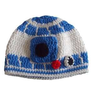   protein cotton yarn handmade baby R2D2 hat   fits 1 3 year old toddler