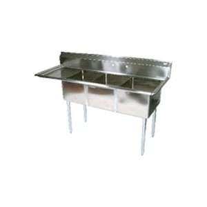 Prima Restaurant Equipment 3CS 101410 1* 3 Compartment Stainless Sink 
