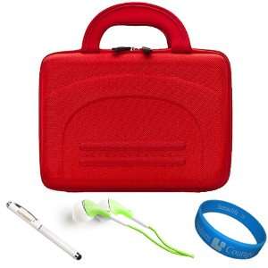  Red Nylon Hard Cube Carrying Case for Acer Iconia Tab A200 10 