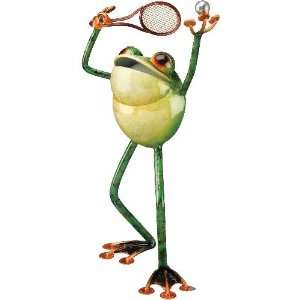   Decor Posing Frog Tennis 10in   Regal Art #10040