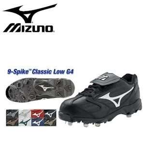  Mizuno Classic G4 9 Spike Low   Red   Size 7.5 Sports 