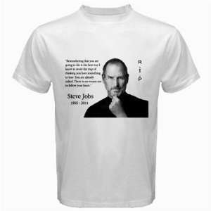  Steve Jobs Memorial R.I.P Logo New White T Shirt Size  S 