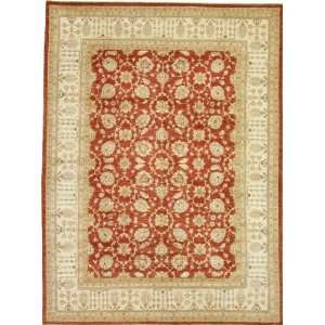  911 x 133 Red Hand Knotted Wool Ziegler Rug