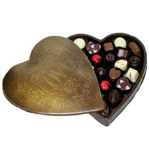 Belgian Chocolate Heart Shaped Box   Dark Chocolate  