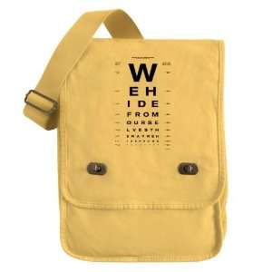   Field Bag Yellow Optometrist Opthamologist Eye Chart 