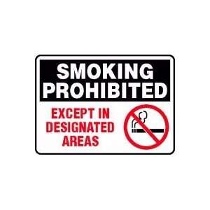  SMOKING PROHIBITED EXCEPT IN DESIGNATED AREAS (W/GRAPHIC 