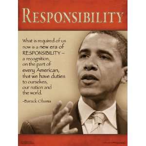  Responsibility (Barack Obama)  Motivational Poster
