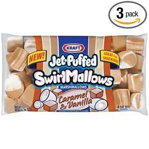 Kraft Jet Puffed Caramel & Vanilla Swirl Mallows Marshmallows 10 