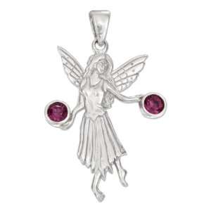  Nebula Tech Metal Dancing Fairy with Gems Pendant 