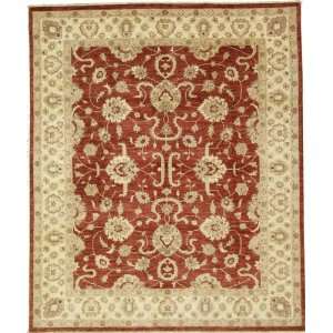  83 x 910 Red Hand Knotted Wool Ziegler Rug
