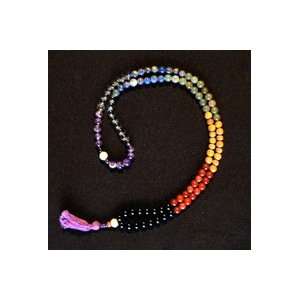  Chakra Mala 108 Beads Gemstones with Graduated Colors 