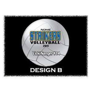  Personalized Volleyball Bag Tag for Player or Coach Gift 
