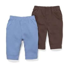  Carters Baby Boys 2 pack Brown/blue Roomy comfy Pants 3 