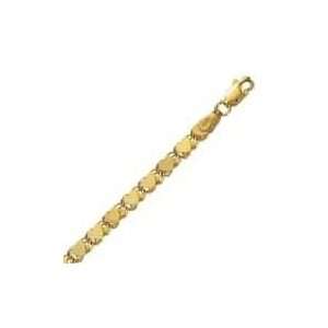   Yellow Gold 10 Inch X 4.0 mm Heart Chain Anklet   JewelryWeb Jewelry