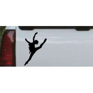 Dancer Silhouettes Car Window Wall Laptop Decal Sticker    Black 32in 