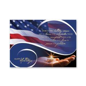  Custom Printed Peace and Freedom Holiday Card   Min 