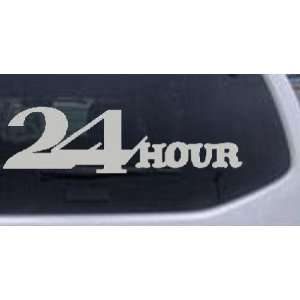 Silver 42in X 11.6in    24 Hour Thick Store Window Sign Business Car 