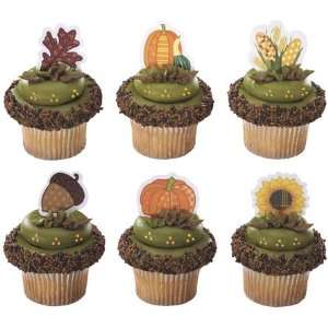 Fall Harvest Cupcake Picks 12 Pack 