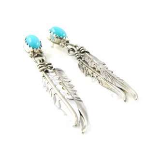  Earrings silver Navajos turquoise. Jewelry