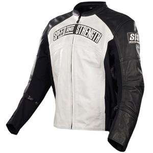  Speed and Strength Seven Sins Leather Jacket   Small/White 