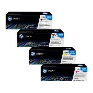  4 Pack Genuine HP CB540A, CB541A, CB542A, CB543A Toner 