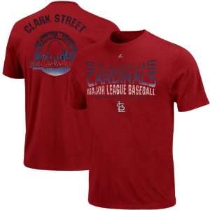 Majestic St. Louis Cardinals Four Game Sweep Premium T Shirt   Red 