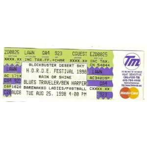  1998 Blues Traveler Ben Harper Full Concert ticket 