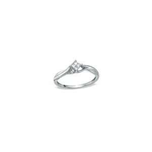  ZALES Princess Cut Quad Diamond Promise Ring in 10K White 