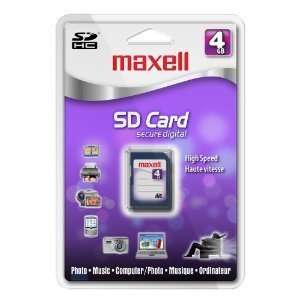  MAXELL Card, SD, 4GB, Class 2