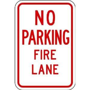  ZING 2375 No Parking Fire Lane,HIP,Red/White,12x18