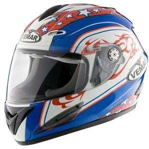  Vemar VSREV Helmet   X Large/Red/White/Blue Automotive