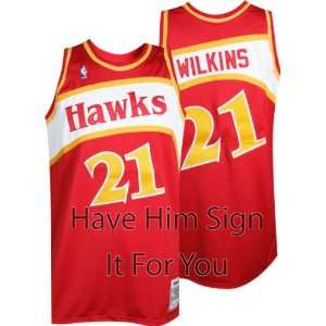  Dominique Wilkins Atlanta Hawks Personalized Autographed 