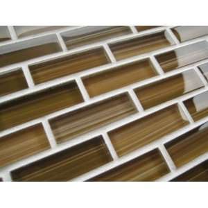  SAMPLE of Cafe Latte Brown Glass Mosaic Tile from Cove 
