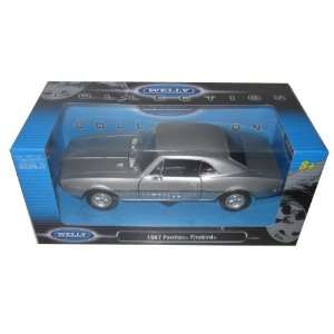  1967 Pontiac Firebird Silver 124 Diecast Model Car Toys 